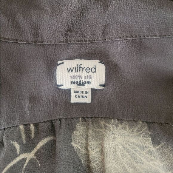 Wilfred Aritiza Silk Abstract Floral Print Blouse Size Medium - Picture 5 of 6